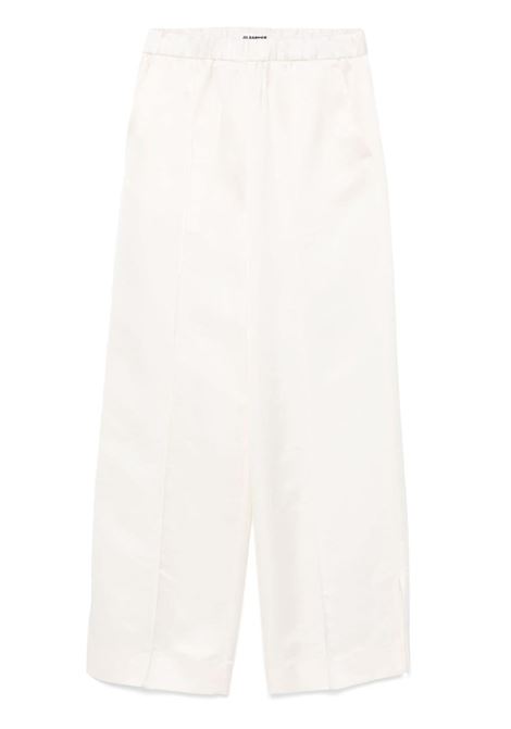 Pantaloni in raso in bianco Jil sander - donna JIL SANDER | J02KA0180J65219101
